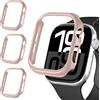 iVoler 3 Pezzi Cover Rigida PC per Apple Watch Series 11/10 46mm (Senza Pellicola Protettiva), Ultra Sottile Custodia Antiurto e Anti-Graffio Bumper Case, Rosa Chiaro