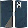 SONWO Cover per Oppo Reno 8 Lite 5G / Reno 7 Lite 5G / Oppo Reno 8Z 5G Custodia, Flip Caso in PU Pelle Case Cover Premium Portafoglio Custodia per Reno 8 Lite 5G / Reno 7 Lite 5G / Reno 8Z 5G, Blu