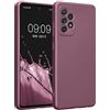 kwmobile Custodia Compatibile con Samsung Galaxy A52 / A52 5G / A52s 5G Cover - Protezione Back Case Morbida - Silicone TPU Effetto Metallizzato Lavanda Metallizzato