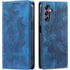 CASEONJAN Cover per Samsung Galaxy S25 Plus, Pelle PU Custodia a portafoglio con scomparti per Slot Schede, Antiurto Flip Caso Cover per Samsung S25+ (Vintage Blu)