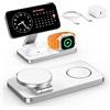 KEEPRO Caricabatterie senza fili con MagSafe, 3 in 1 stazione di ricarica per Apple Inductive Wireless Charger per iPhone 17e 17 16 15 14 13 12 Air, Apple Watch 10/9/8/7/6/SE/5/4/3/, per AirPods Pro