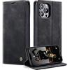Monweicz Cover Compatibile con IPhone 13 Pro Max, Custodia Portafoglio con Slot per Scheda, Protezione Completa Premium in Pelle PU, Flip Libro Magnetica IPhone 13 Pro Max, Nero
