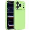 Captor Cover iPhone 17 Pro Custodia Colorata in Silicone Liquido, Antiurto, Flessibile, Bordo Rialzato per Schermo e Fotocamera Con Microfibra Interna per iPhone 17 Pro Cover (Verde)