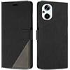 SONWO Custodia Flip in PU Pelle per Oppo Reno 8 5G, Reno 7 Lite 5G, 8Z 5G, Nero