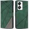 SONWO Cover per OnePlus Nord 2T 5G Custodia, Flip Caso in PU Pelle Case Cover Premium Portafoglio Custodia per OnePlus Nord 2T 5G, Supporto Stand, Slot per Schede, Verde