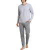 alber's — Set Pigiama Cotone Uomo con Maglia a Maniche Lunghe e Pantalone Lungo Coordinato, Motivo Fantasia 2, Taglia M