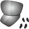 Saucer Lenti di ricambio premium per occhiali Oakley Chainlink OO9247, Alta difesa - metallo cromato polarizzato, Taglia unica