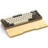 Attack Shark Poggiapolso in Bambù Naturale a 68 Tasti, Supporto Ergonomico per una Migliore Digitazione e Comfort di Gioco, Ecologico,Sensazione di Legno, Antiscivolo,Portatile per Tastiera Meccanica