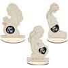 MAIXINNEW 3 Pezzi Regalo per Donna Incinta Idee Legno, Regalo di Gravidanza per la Prima Scansione del Bambino, Regali per Futura Mamma in Legno