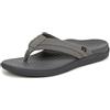 Vionic Men's Mtide Ii Flip-Flop, Charcoal Grey Leather, 43 EU