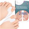 HALUTO 3 Paio Alluce valgo correttore - Separatore per dita in silicone - Distanziatore per alluce per protezione - Divaricatore alluce valgo - Distanziatore dita piedi