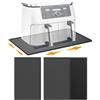 HAFOEEP 2 Pezzi Tappetino resistente al calore per friggitrice ad aria, 48x30cm Tappetino in Silicone per piano cucina e elettrodomestici Facile da spostare e pulire, per Ninja Airfryer Macchine da Caffè