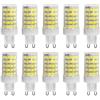 Jiotouhu G9 LED Lampadina, 1000 lm, Bianco freddo 6000K, 10W sostituisce le lampadine alogene da 100W, non dimmerabile, lampadine per lampadari, plafoniere, applique, CA 220-240 V, 10 pezzi