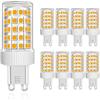 MENTA Lampadine LED G9 10W, Nessun Sfarfallio, Luce Bianca Calda 3000K, 800lm, Equivalente 80W Lampada Alogena, Luce brillante, Risparmio Energetico, Non Dimmerabile, AC220-240V, Φ22*58mm, 8 pezzi