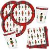 BFB Set di Piatti carta di Natale 52 pezzi Soldato Piatti di carta monouso Tovaglioli e Bicchieri per feste