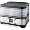 KitchenQuality Essiccatore automatico | essiccatore elettrico per frutta, carne ed erbe | 5 ripiani | Timer e protezione contro il surriscaldamento | Snack sani senza additivi | 260 Watt di potenza