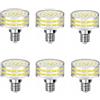 WULUN E14 Lampadina Led 9W Equivalente Alogene 90W, 88 SMD 2835 LEDs, Super Luminosa 900LM LED Luci, Bianco Freddo 6000K Ceramica Lampada LED, AC 220-240V, Non dimmerabile, Confezione da 6