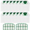 Nuangoo 14 Sacchetti per Vorwerk VK200 FP200 Sacchetti per Aspirapolvere, Sacchetti Aspirapolvere per Vorwerk VK200 e 2 Filtri HEPA, Sacchetto per la Polvere in Microfibra