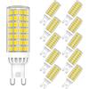 MAYCOLOR Lampadina LED G9 9W Equivalenti 75W, 750Lm, Bianca Fredda 6000K, Lampadine G9 75W per Lampadari di Cristallo e Illuminazione Decorativa, Non dimmerabile, 10 Pezzi