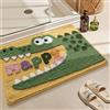 Trlyane Tappetino da Bagno Carino Animali,Tappetino Assorbente Antiscivolo Doccia, Soffice Lavabile in Lavatrice Tappeti morbidi lavabili adatti per Bagno/ Soggiorno/ Camera da letto (Coccodrillo, 50x80cm)