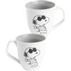 United Labels The Peanuts - Tazza da caffè Snoopy, 280 ml, colore: Grigio/Bianco