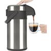 Olerd Thermos a Pompa per Caffè e Tè, 4 L, in Acciaio Inox - Dispenser per Bevande Calde e Acqua Calda