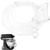 Geentargetel Paraspruzzi di ricambio per Kitchen Aid 4.5-5 QT, ciotola paraspruzzi per accessori Kitchen aid, perfetta per Kitchen Aid ciotola in acciaio inox (trasparente)