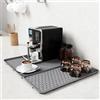 LIULINY Tappetino Caffe 2 in 1, 60x40 cm Tappetino Macchina Caffe Antiscivolo Resistente al Calore, Facile da Pulire Applicabile Cucina per Tappetini Lavello Cucina (Grigio)