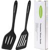 Thimmamma Paletta Cucina, Silicone Antiaderente Line Spatola Cucina Forata antigraffio, Set da 2 Cucina Paletta di Pesce e Lasagna