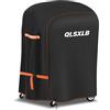 QLSXLB Copertura Barbecue Da Esterno, Tessuto Oxford 420D Copri Barbecue Impermeabile 90x70x110cm, Resistente Agli Strappi Telo Per Griglia Anti Polvere Neve Pioggia Sole Raggi UV Nero