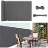 Sunula Frangivista Balcone 75x300cm, Protezione Privacy, Telo per Ringhiera in Poliestere, con Cinghie Nylon, Corda, Occhielli Brevettati Anti-Rotura, Resistente alle Intemperie, Antracite