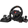 SUBSONIC - Volante Superdrive 220 RS-X - Volante da corsa LED con doppio joystick, cambio marcia, rotazione di 180°, pedali e leve del cambio. Per Switch 2/Switch, PS4, PC e Xbox - Nero