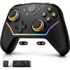 CHENGDAO Controller Senza Fili 2.4G per PC/Windows (10/11), Compatibile con Switch/OLED/Lite/Android, Joystick ad Effetto Hall, Illuminazione RGB, Batteria a Lungo Durata da 1200mAh