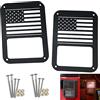 LoyaGour Confezione da 2 protezioni posteriori per fanali posteriori compatibili con accessori Jeep Wrangler JL JK dal 2007 al 2018, protezione luminosa (bandiera americana)