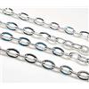Perlin - Collana a maglie da 3 m, in metallo, 4 mm di spessore, per la creazione di gioielli e lavori di fai da te, colore argento