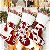 Weldomcor Calza Befana 3D Calze Natalizie Calza in Velluto Alce Ricamato Fiocco di Neve Slitta Calza della Befana per Epifania Natale Decoraizione Natalizia per Camino (Rosso)