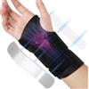 Beugo Tutore Polso Tunnel Carpale, Stabile Tutore Polso Destro con 2 Stecche Metallo, Traspirante Polsiera Ortopedica per Palestra, Tennis, Lavoro al Computer, Unisex (Nero)