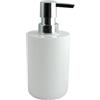 MSV - Dispenser di Sapone INAGUA - Compatibile con Gli Accessori Inagua - Dimensioni Standard - Ø 7 x 18 cm - Bianco - Materiale PS Resistente - Ideale per Il Bagno