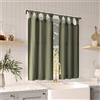 Archaeo Tende per finestra piccola, in 100% cotone lavato, con linguetta intrecciata, per bar, 132,1 x 91,4 cm, verde muschio