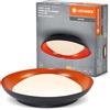 LEDVANCE LED Orbis Plate, nero-arancione, 35W, 1700lm, 3000K, 430mm, 830 bianco caldo amichevole, dimmerabile in 3 livelli tramite calcio, protezione IP20, viti di montaggio e tasselli inclusi