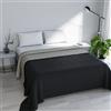 Italian Bed Linen TRAPUNTINO ESTIVO ELEGANT NO STIRO - Made in Italy - Copriletto Matrimoniale 260x270 cm in Morbida Microfibra - Tinta Unita - DoubleFace - Trapunta 100 g - Grigio Scuro/Grigio Chiaro