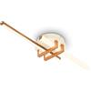 BRILONER - Plafoniera LED, profili angolari, lampada soffitto, 58,5x16x7,5 cm, caffè