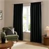 furn. The Ultimate Velvet oscuranti a pieghe a matita coppia di tende - Tende in velluto opaco termico morbide ed eleganti che bloccano la luce (Nero - 117x137cm)