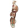Old World Christmas Vecchio Mondo Natale Bambini Giocattolo Collezione Vetro Soffiato Ornamenti per Albero di Natale Calzino Scimmia