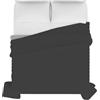 Italian Bed Linen TRAPUNTINO ESTIVO ELEGANT NO STIRO - Made in Italy - Copriletto Matrimoniale 260x270 cm in Morbida Microfibra - Tinta Unita - DoubleFace - Trapunta 100 g - Grigio Scuro/Grigio Chiaro
