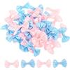 QUARKZMAN 50Pz Fiocchetti Blu e Rosa Acceso 1.5 x 1 Mini Fiocco di Nastro Raso Multicolori Piccoli per Cucito DIY Scrapbooking Regalo Presente Decorazione Casa Natalizi