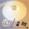 GOMING 24V 20M(2X10M) CCT Striscia LED COB Sintonizzabili Bianco 2700-6500K | Con 24V 200W Alimentatore e Controller 576LEDs/M CRI 93+ IP20 Non Impermeabile Luci Nastro LED per Casa Decorazione