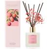 Cocorrína Set di diffusori a bastoncini, 200 ml, diffusore frizzante al litchi con 8 bastoncini di profumo per la casa, per camera da letto, bagno, soggiorno, casa e ufficio