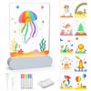 Focenat Luce Notturna Personalizzata Bambini Con penna cancellabile, carta da disegno, 4 Colori Lampada Personalizzata, Luci creative fai da te, Luce notturna decorazione, Regalo per bambini