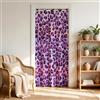 Loussiesd Tenda Leopardata per Porta Privacy - Ghepardo Viola Divisorio Isolata per Camera da Letto e Armadio - 1 Pannello 132 x 203 cm